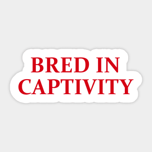 Bred In Captivity Sticker